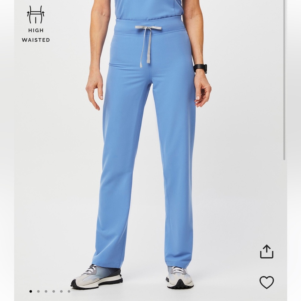 High Waisted Livingston™ Basic Scrub Pants Ceil Blue Figs Women’s